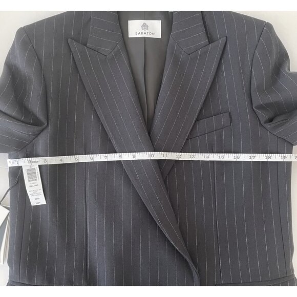 NWT ARITZIA Babaton Millions Blazer "VNTG BLK/ CL GR PNSTP" Size XS - Picture 7 of 7